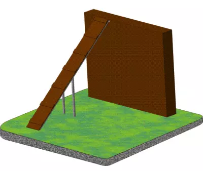 Забор с наклонной доской